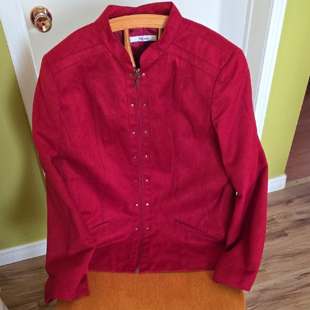 Coldwater Creek Red Bomber Jacket